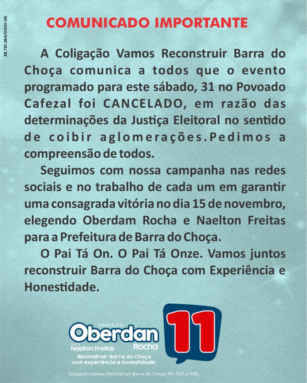 Coliga O Vamos Reconstruir Barra Do Cho A Cancela Evento Que Seria