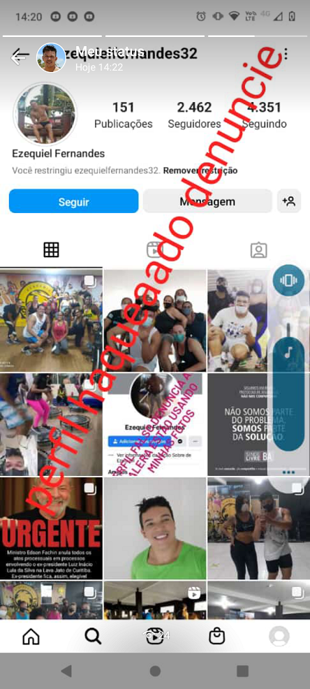 Alerta Barrachocense Tem Conta Do Instagram Hackeada E Amigos Caem No