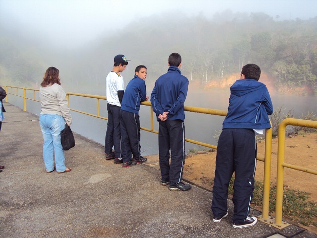 Alunos se encantam com a grandeza e beleza da obra "Barragem serra Preta"